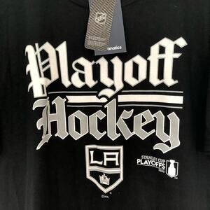 Fanatics LA Kings Black Playoff Hockey NHL T-Shirt‎ 2022 Stanley Cup Large NEW